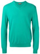 N.peal V Neck Sweatshirt, Men's, Size: Medium, Green, Cashmere