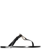 Atp Atelier Black Forna Flat Leather Ring Sandals