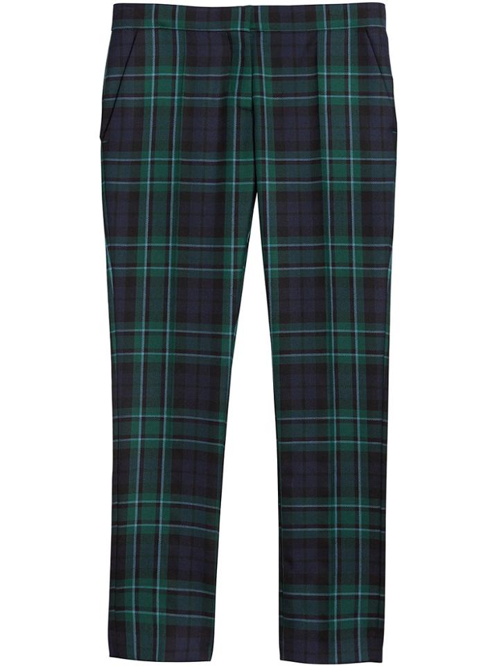 Burberry Tartan Tailored Trousers - Blue