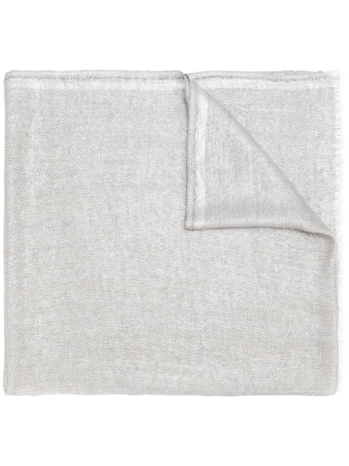 Destin Frayed Edge Scarf - Metallic