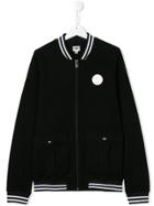 Karl Lagerfeld Kids Logo Patch Varsity Jacket - Black