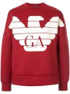 Emporio Armani R-ea-mix Logo Sweatshirt - Red
