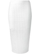 T By Alexander Wang Circular Hole Skirt, Women's, Size: Xs, White, Polyester/spandex/elastane/rayon