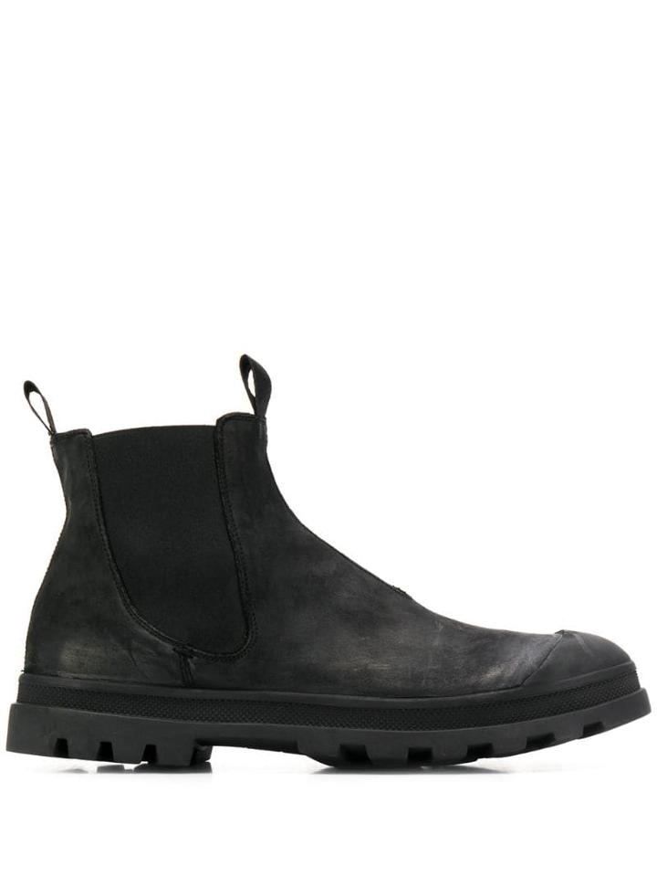Officine Creative Elasticated Side Panel Boots - Black