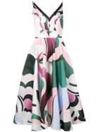 Emilio Pucci Psychedelic Print Pleated Dress - Pink & Purple