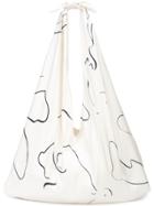 The Row Abstract Print Tote Bag - White
