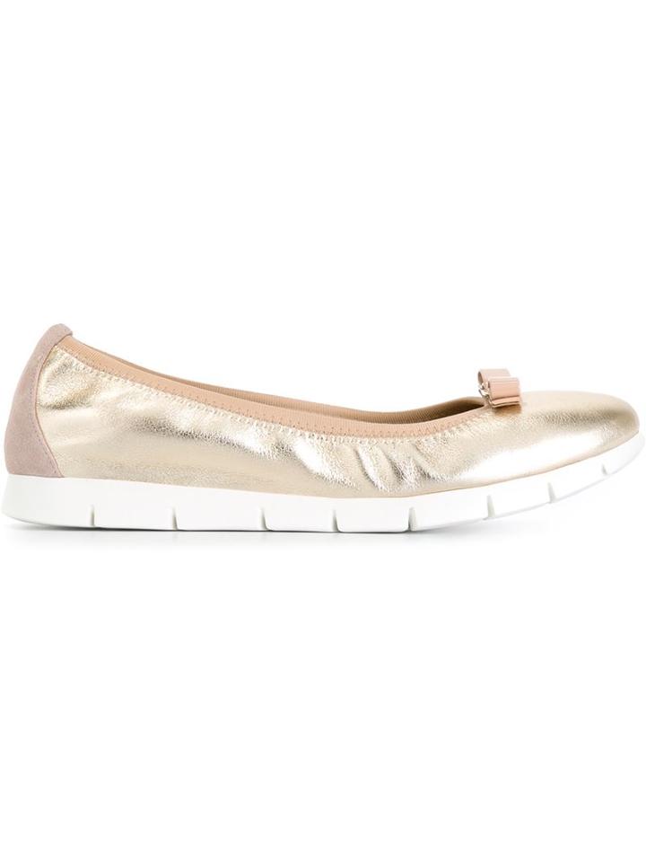Salvatore Ferragamo My Sporty Ballerinas, Women's, Size: 8, Grey, Goat Skin/leather/rubber