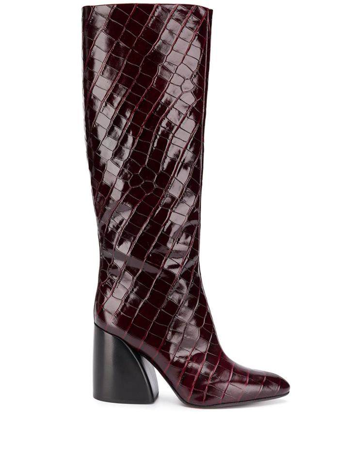 Chloé Wave Knee-high Boots - Purple