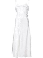 Victoria Beckham Ruched Cami Dress, Women's, Size: 10, White, Acetate/silk/viscose