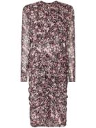 Giambattista Valli Ruffled Floral-print Silk Dress - Pink