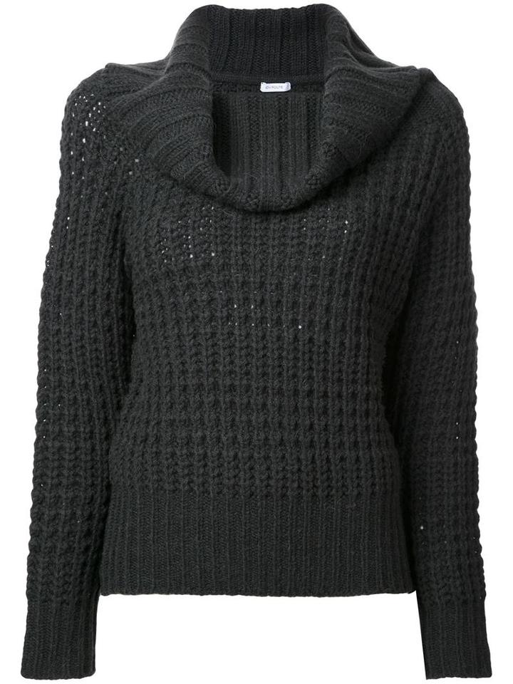 En Route Cowl Neck Waffle Knit Jumper, Women's, Green, Wool