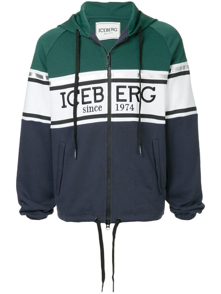 Iceberg Logo Embroidered Jacket - Multicolour