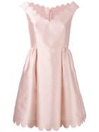 Red Valentino Scalloped Mini Dress, Women's, Size: 44, Pink/purple, Silk/polyester/acetate