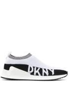 Dkny Knitted Slip-on Sneakers - White