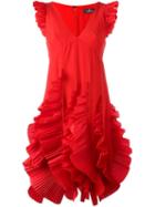 Capucci Pleated Ruffled Dress
