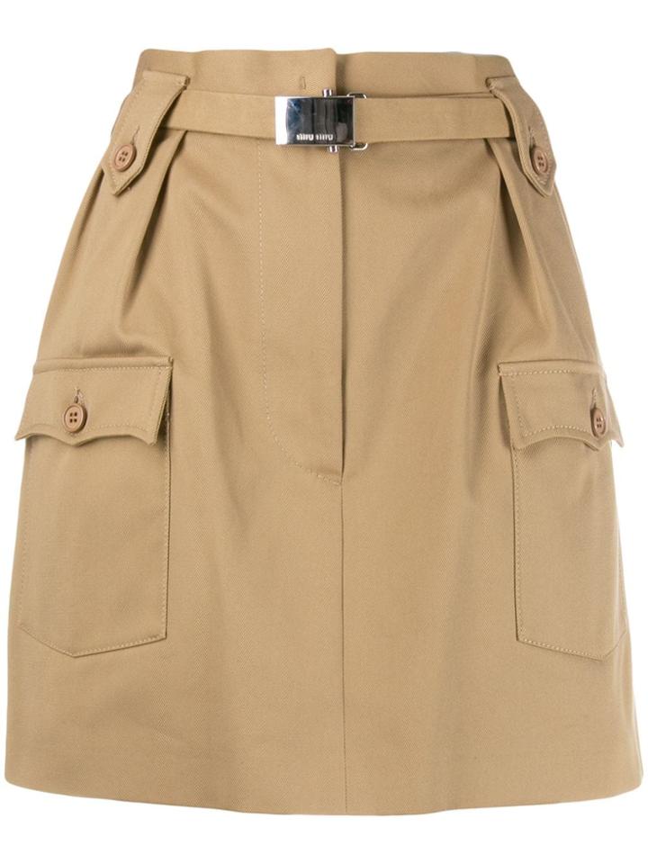 Miu Miu Cargo Skirt - Neutrals