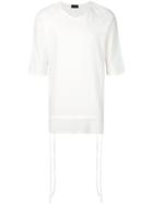 Andrea Ya'aqov Layered Look Oversized T-shirt - White
