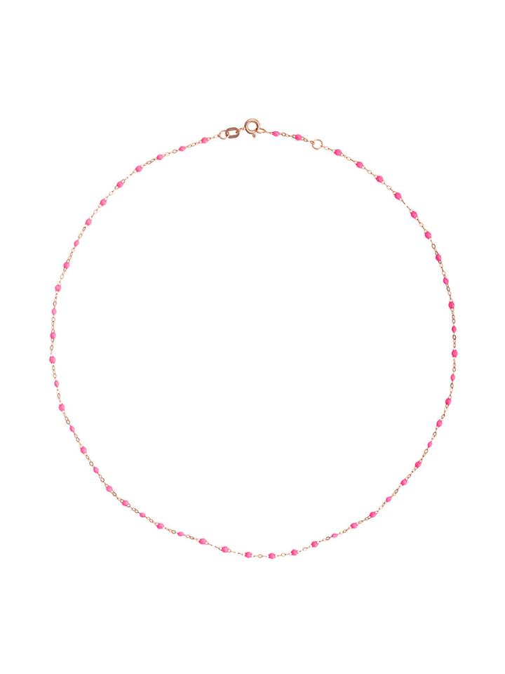 Gigi Clozeau Hot Pink Beaded Necklace - Pink & Purple