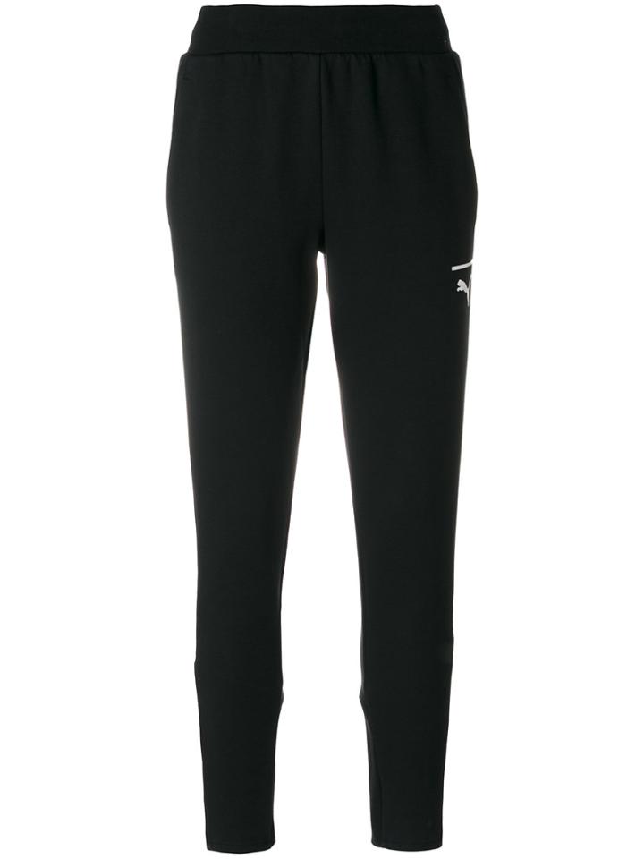 Puma Logo Stamp Jogging Trousers - Black