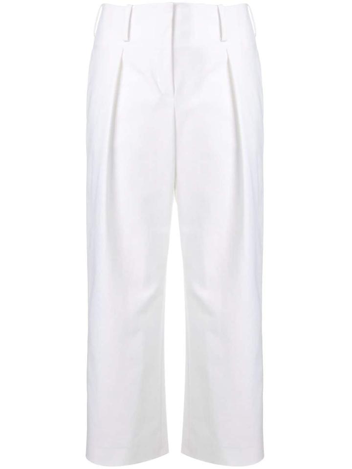 Lanvin Cropped Tailored Trousers - White