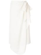 Anna October Wrap Midi Skirt - White