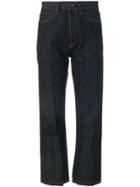 Ports 1961 Cropped Straight Leg Jeans - Blue