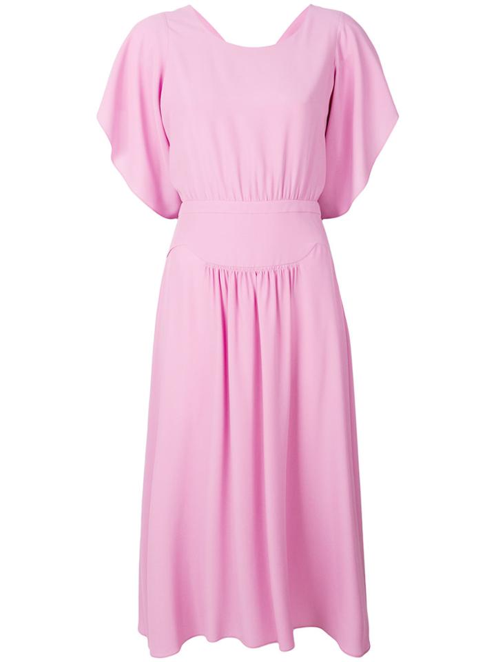 No21 Open-back Midi Dress - Pink & Purple