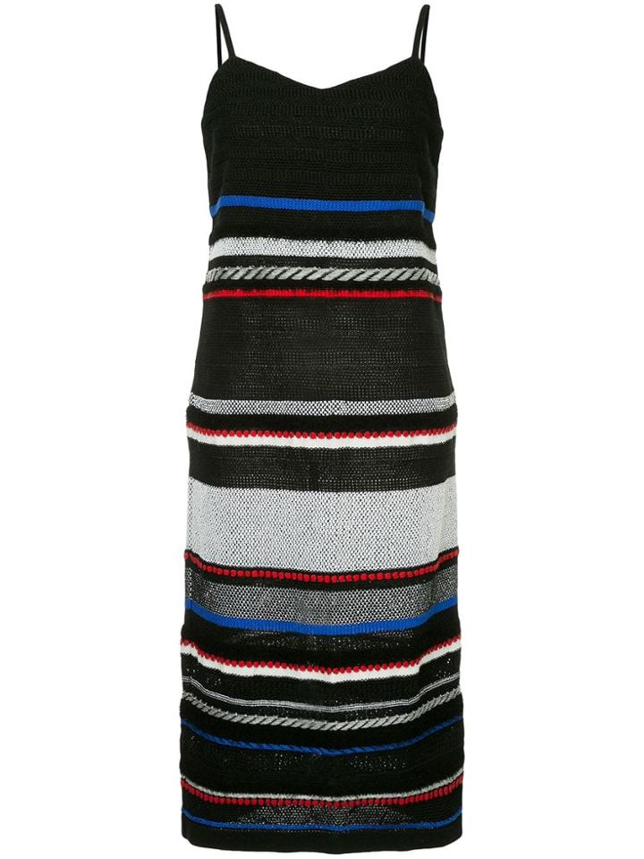 Coohem Striped Knitted Dress - Black