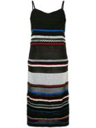 Coohem Striped Knitted Dress - Black