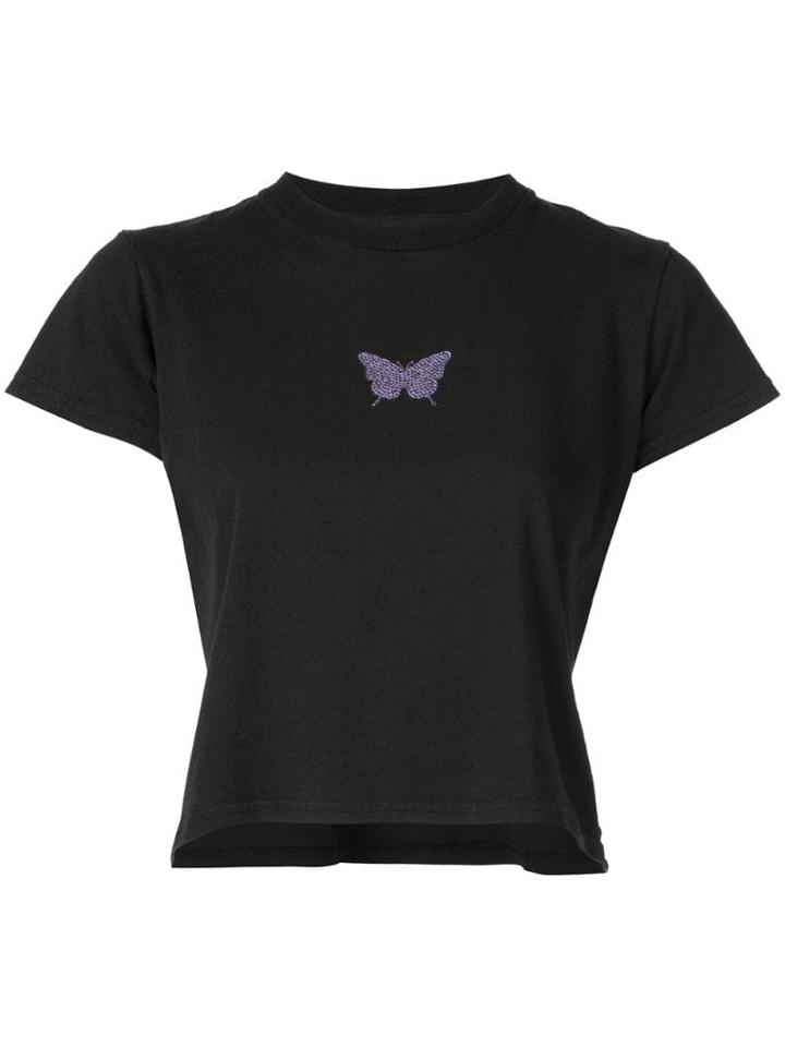 Sandy Liang Luna Cropped T-shirt - Black