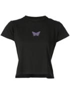 Sandy Liang Luna Cropped T-shirt - Black