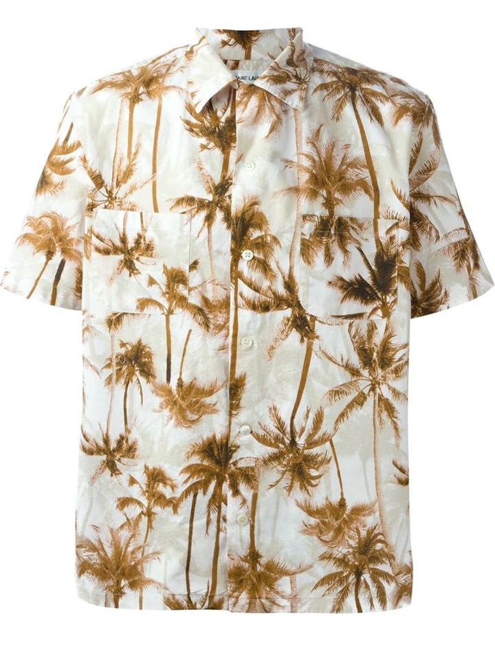 Saint Laurent Palm Tree Print Shirt