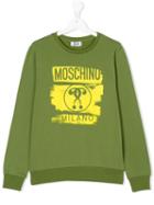 Moschino Kids - Question Mark Logo Sweatshirt - Kids - Cotton/spandex/elastane - 14 Yrs, Green