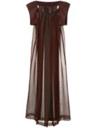 Yohji Yamamoto Pre-owned Pleated Maxi Dress - Red