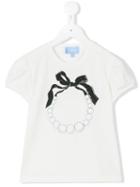 Lanvin Petite - Necklace Print T-shirt - Kids - Cotton/elastodiene - 12 Yrs, Girl's, White