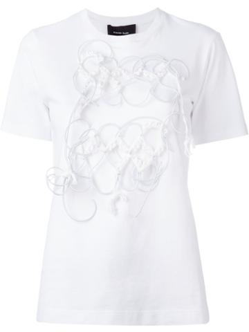 Simone Rocha Wires Applique T-shirt, Women's, Size: Medium, White, Cotton