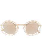 Mykita Embellished Round-frame Sunglasses - Metallic