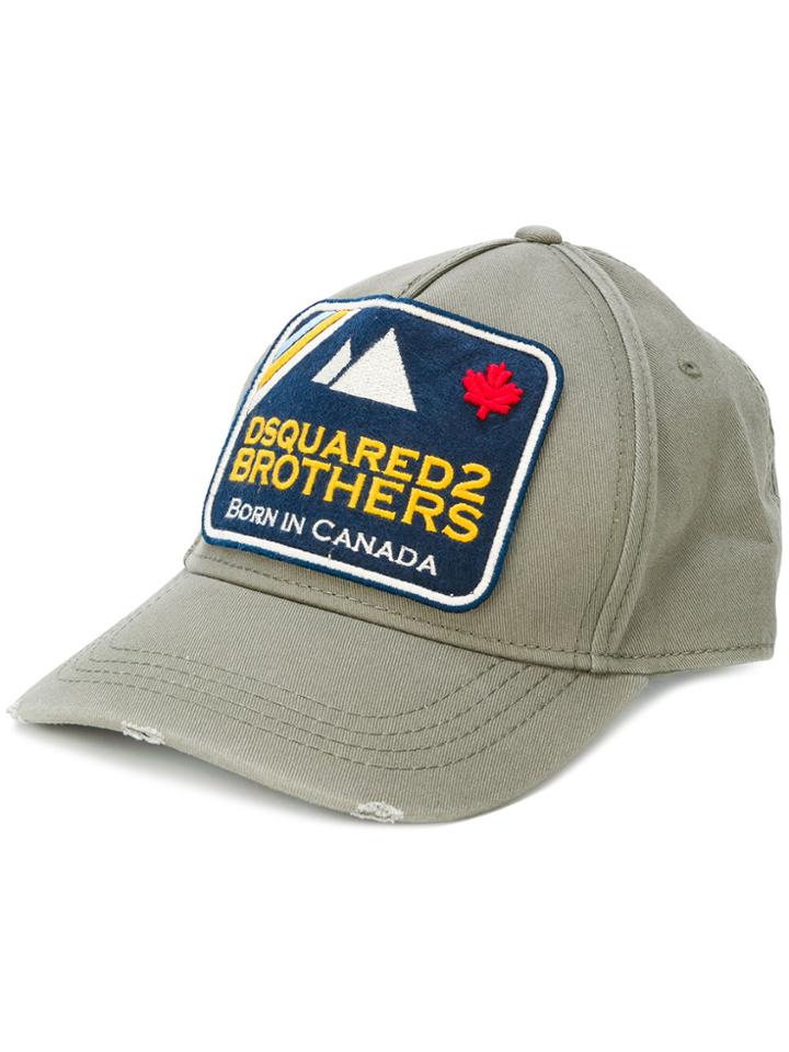 Dsquared2 Logo Patch Baseball Cap - Green