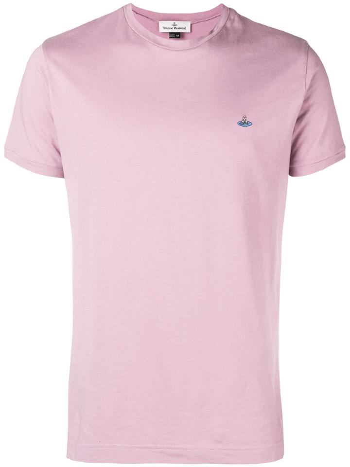 Vivienne Westwood Embroidered Logo T-shirt - Pink & Purple