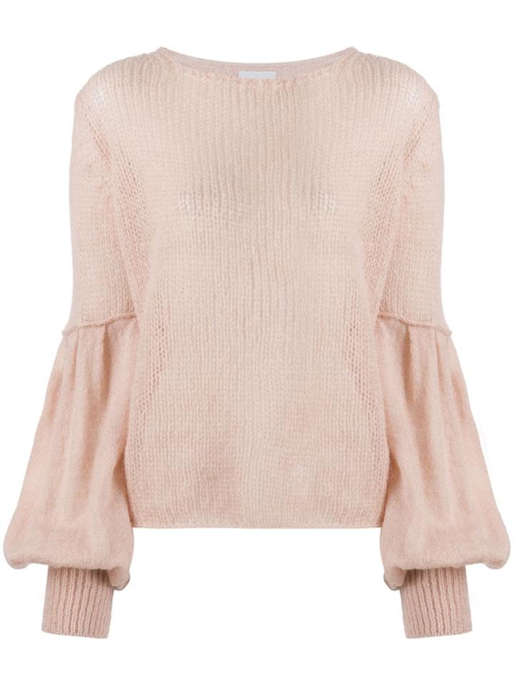 Dondup Balloon Sleeve Relaxed-fit Jumper - Neutrals
