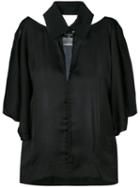 Chanel Pre-owned 2000 Cut-out Collared Blouse - Black