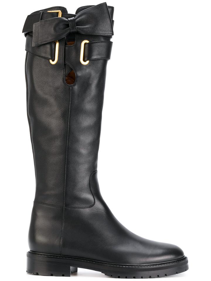 Valentino Valentino Garavani Bow Wrap Boots - Black