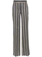 Peter Pilotto Lurex Striped Silk Tailored Trousers - Metallic