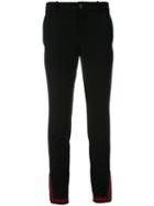 Gucci Web Zipped Cuff Trousers, Women's, Size: 40, Black, Cotton/polyamide/spandex/elastane/polyester