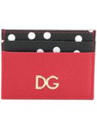 Dolce & Gabbana Polka Dot Print Card Holder - Red
