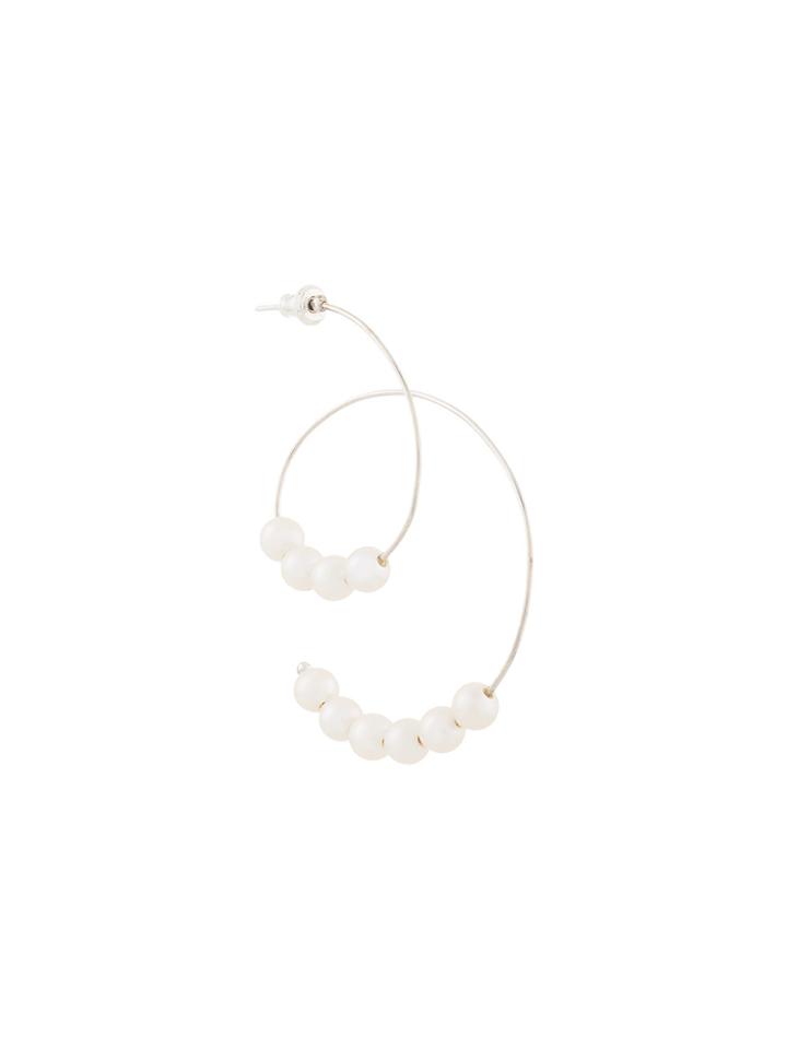 E.m. Pear Loop Earring - Metallic