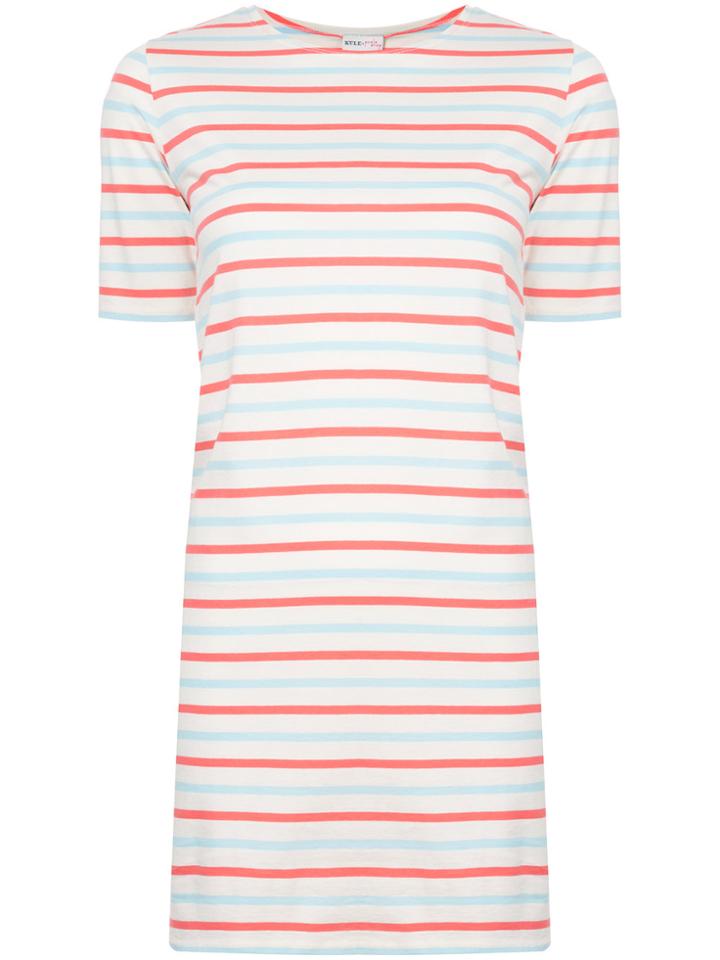 Kule Striped T-shirt Dress - White