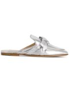 Tod's Bow Detail Mules - Silver