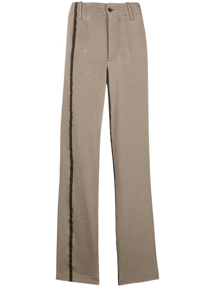Uma Wang Contrast Stripe Trousers - Grey