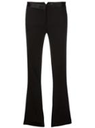 Versace Flared Tuxedo Trousers, Women's, Size: 40, Black, Viscose/wool/spandex/elastane